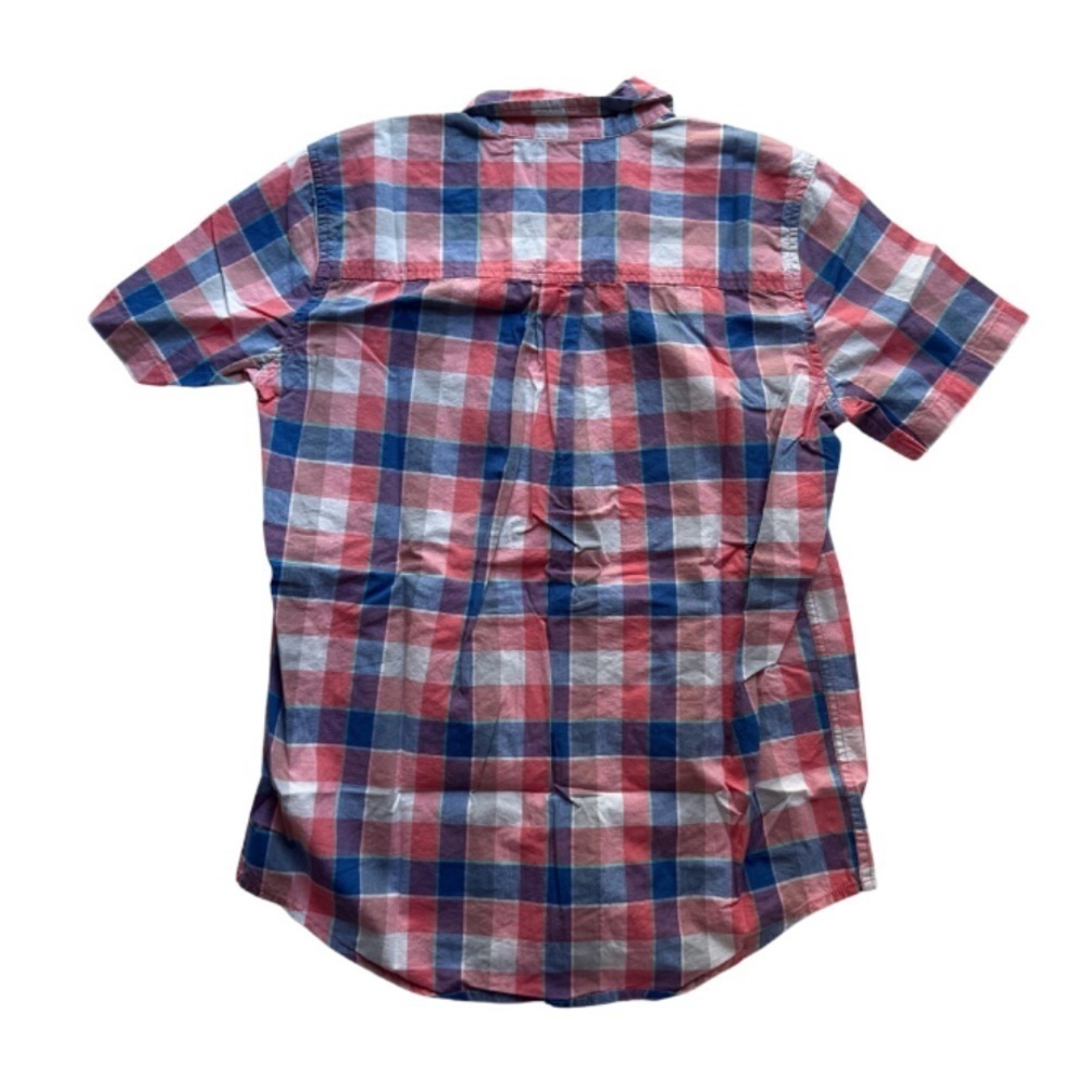 The Children’s Place Boys Short Sleeve Plaid Button Down Shirt - Picture 2 of 4